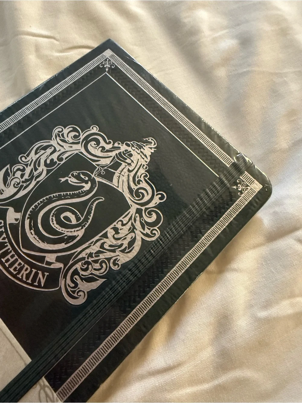 Slytherin Crest Hardcover Journal — Dark Green Notebook